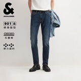 杰克·琼斯（JACK&JONES） 男装牛仔裤时尚潮流多口袋水洗猫须226132122弹力修身裤子长裤