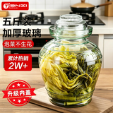 天喜（TIANXI）泡菜坛子家用加厚密封罐透明大容量腊八蒜罐泡酒罐腌菜坛子 5斤装