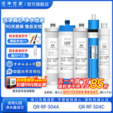 洁净世家适用沁园净水器滤芯10寸款RO-185/RU185系列全套PP棉活性炭反渗透膜 QR-RF-504A【全套5支】