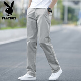花花公子（PLAYBOY）休闲裤男2026年春夏季裤子男士宽松直筒男裤商务韩版潮流男装