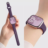 码仕适用苹果手表表带apple watch/ultra4/3/iwatch s12/11/10/9/8/7/6/SE女士硅胶亲肤小蛮腰秋冬腕带