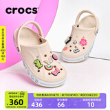 CROCS卡骆驰贝雅卡骆班洞洞鞋轻便耐磨拖鞋一脚蹬休闲鞋|205089 冬日白/彩色-1LI 36 /37(220mm)