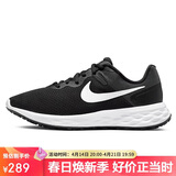 耐克NIKE女跑步鞋REVOLUTION6运动鞋DC3729-003黑白36