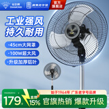 钻石牌（DIAMOND）工业风扇落地家用大风力铝叶强力商用落地电风扇客厅摇头除甲醛工厂立式风扇SN 16寸升级电机【3档摇头+银铝3叶】