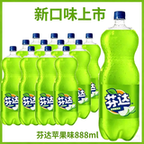 可口可乐可乐汽水 碳酸饮料 888ml 雪碧柠檬味 芬达橙味 大瓶装 含糖 无糖 芬达苹果味888ml*12瓶