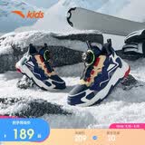 安踏儿童男小童棉鞋冬季舒适保暖儿童运动加绒鞋低帮搭扣A312349902H