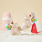 B.Duck小黄鸭童鞋女童运动鞋冬季闪灯发光保暖鞋亮灯二棉鞋5010A粉色30