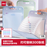 得力（deli）【全网低价】13格A4手提风琴包多层 文件夹便携试卷收纳袋学科分类作业资料册 小学初高中蓝色PM02