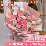 馨仪鲜花速递玫瑰向日葵康乃馨花束生日礼物全国同城配送 康乃馨玫瑰混搭花束