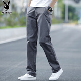 花花公子（PLAYBOY）休闲裤男2026年春夏季裤子男士宽松直筒男裤商务韩版潮流男装