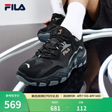 FILA 斐乐官方老爹鞋男女情侣鞋减震跑步鞋运动鞋掠夺者 2 【男款】黑/中灰-BM 41