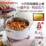 凌丰（LINKFAIR）玲珑高压锅家用防爆不锈钢压力锅小型迷你一键开合燃气电磁炉用