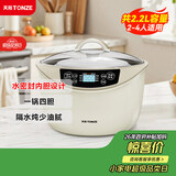 天际（TONZE）电炖锅 隔水炖锅 燕窝电炖盅 煲汤锅炖汤锅 婴儿辅食煮粥锅 养生炖盅 白瓷一锅4胆 GSD-223GC 2.2L