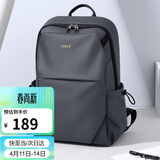 高尔夫（GOLF）双肩包男士大容量背包男防泼水15.6英寸电脑学生书包休闲旅行背包