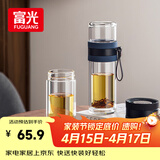 富光双层玻璃杯 泡茶杯茶水分离杯子 高硼硅玻璃水杯商务男女士290ML