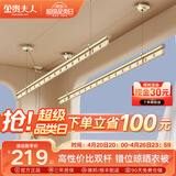 金贵夫人双杆手摇式晾衣架阳台专用升降晾衣杆手动室内顶装晒衣架凉衣架 香槟金 2.7m 双杆 圆杆36孔【高硬度碳钢】