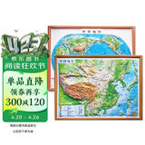 3D凹凸立体中国地形图+世界地形图(套装共2册/16开便携版)