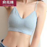 俞兆林抹胸美背外穿运动吊带小背心女带胸垫内搭文胸上衣打底夏 灰色1件-细肩带美背文胸 均码 （85-135斤）
