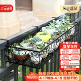 安尔雅  欧式阳台花架花盆 铁艺栏杆多层悬挂式花盆架壁挂绿萝多肉花架