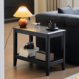 家逸实木边几双层储物沙发边柜简约客厅小方桌小户型茶几桌子角几