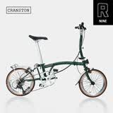 CRANSTON R9 16寸9速三折叠成人超轻便携城市复古男女同款小布折叠自行车 R9 邮政绿/M把 9速 16英寸