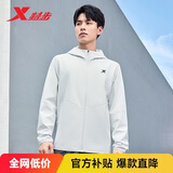 特步外套男防泼水双层风衣夹克户外运动简约百搭