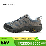迈乐（Merrell）官方店男女款户外登山徒步鞋减震MOAB 3迈越者轻量防滑耐磨透气 J035896灰蓝（女） 37