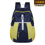 GUIG日本进口品质轻便可折叠双肩包男女皮肤登山包户外徒步运行包便携 藏青黄小号