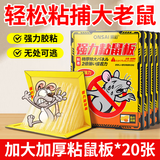 拥彩粘鼠板强力加厚玉米花生诱饵灭鼠神器家用一窝端防潮抓大鼠20片装
