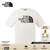 北面（The North Face）【经典款】短袖T恤男宽松棉质半袖户外休闲舒适透气春夏上新款 米白色 L /175