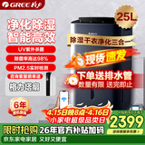格力（GREE）【除湿净化一体机】除湿机抽湿机家用25升/天单间50㎡内空气净化UV除菌除潮防霉吸湿干衣DH25EPA1B