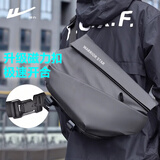 回力磁吸扣男士斜挎包大容量机能胸包通勤包骑行户外背包运动单肩包