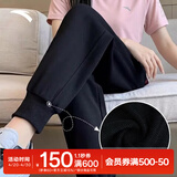 安踏女裤运动裤子女士夏季款透气亲肤收口中考体育体测训练瑜伽长裤 【针织Anta字母标收口】基础黑-4 L (170) /适合110-120斤