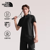 北面（The North Face）Polo衫男短袖户外防晒T恤舒适速干透气父亲节礼物26春夏新品7WD2 JK3/宇宙黑 XL /180