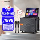 山水（SANSUI）户外K歌专用 家庭ktv音响套装 卡拉ok一体机 家用唱歌全套设备移动智能蓝牙吉他民谣乐器音箱 Q085
