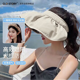 GLO-STORY遮阳帽女 空顶帽户外防晒男士运动无顶棒球帽 MMZ914078