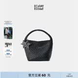 ECODAY编织托特包通勤包女包大容量单肩手提包送女友生日礼物 My dear friend-B014H 黑色 小号