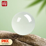 印象眸和田玉手串散珠顶珠腰珠DIY玉手链搭配圆珠文玩珠子配饰串珠礼物 和田玉白玉约10mm【单颗装】