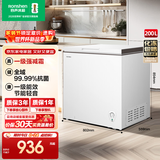 容声200升冰柜减霜卧式家用商用囤货小冷柜冷藏冷冻转换节能省电一级能效以旧换新国家政府补贴冰箱 珍珠白 200L
