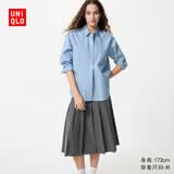 优衣库女装宽褶中裙/半身裙裙子479916 488364 488364/08深灰色 2XL