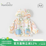 欢喜小熊6个月-3岁婴儿外套女宝宝夏季薄款纯棉连帽遮阳上衣男童衣服