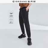 佐丹奴（Giordano）休闲裤男薄款抽绳松紧腰收脚慢跑男裤子纯色束脚裤01119066