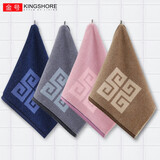 金号A类纯棉毛巾4条正方形小毛巾擦手儿童小方巾家用洗脸巾手帕 经典回字纹混色4条