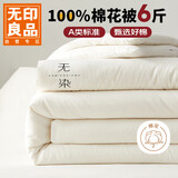 无印良品A类100%新疆纯棉花被子 春秋被芯秋冬季棉被褥 厚6斤200*230cm