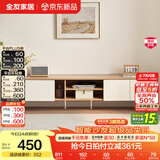 全友家居现代简约电视柜茶几组合套装小户型客厅家具储物柜子 【原木风】2米电视柜 多元储物空间+双色可选+不占地