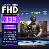 酷开创维酷开21.5英寸75Hz低蓝光显示器广视角高色域可壁挂轻薄窄边FHD高清办公电脑液晶显示屏C215J04