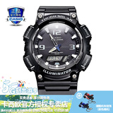 卡西欧（CASIO） 男表女表卡西欧手表男女情侣表学生时尚运动表太阳能双显电子表 太阳能表：AQ-S810W-1A黑骑士