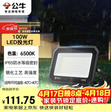 公牛（BULL）LED投光灯户外庭院工厂园林灯露营灯 IP65防水等级100W-6500K白光