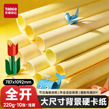 天章 （TANGO）彩色卡纸全开220g浅黄色加厚大尺寸海报纸787*1092手工涂鸦纸家长会活动背景儿童绘画硬卡纸10张