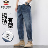 大嘴猴（paul frank）牛仔裤男士春季美式复古裤子男潮休闲裤男裤修身长裤 蓝色 32